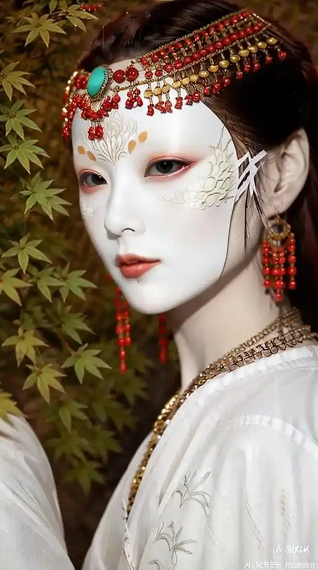 与众不同古风汉服配饰魂作物面具美学.古风汉服配饰中,#魂作物 - 抖音