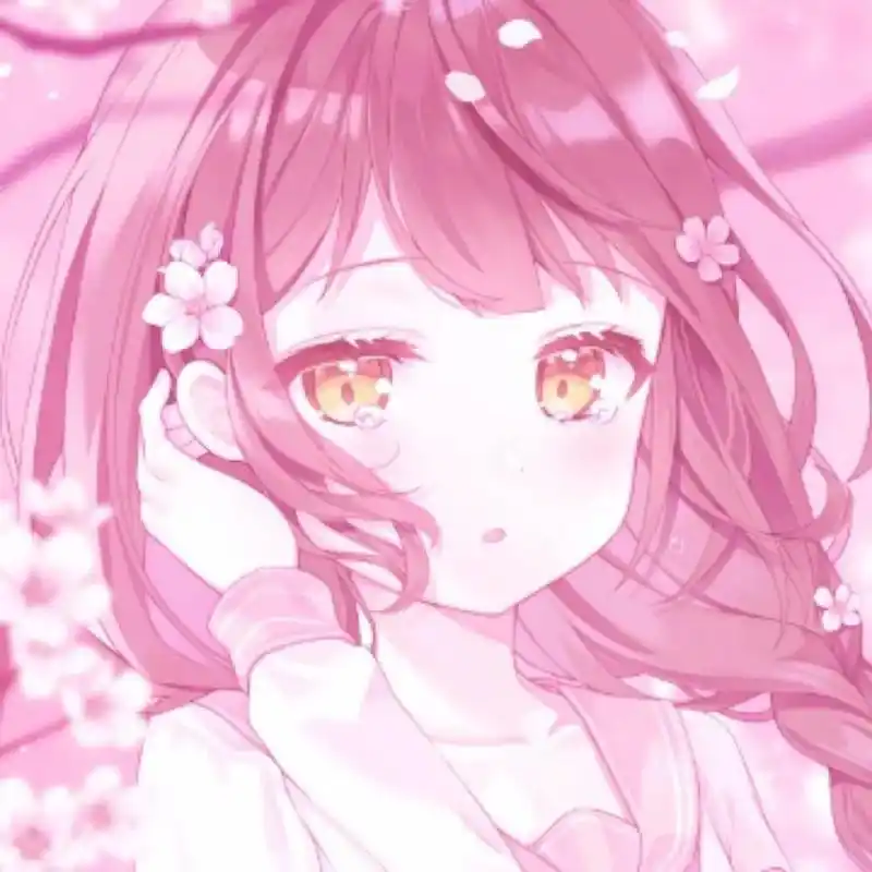 动漫女头|二次元粉发头像 粉毛 动漫女生头像_腾讯新闻