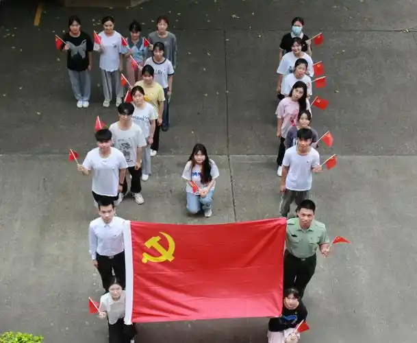 艺术学院开展"我与党旗合个影"七一主题党日活动_综合新闻_新闻网_新