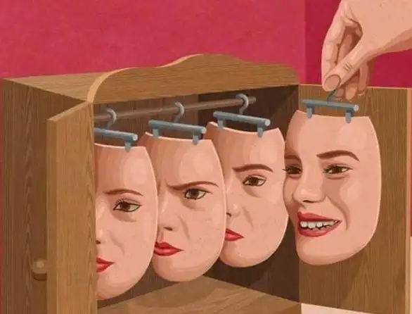 讽刺现实社会丑恶的10幅插画生活中好像人人都戴着面具