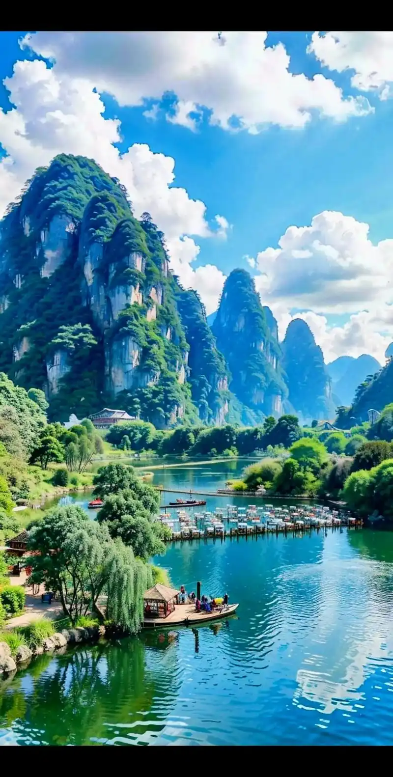 山水风景,#桂林山水甲天下美不胜收.无论你是追求自然美景的摄 - 抖音