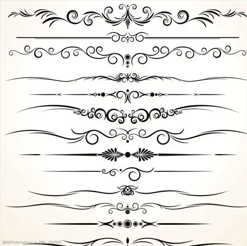 欧式花纹线条