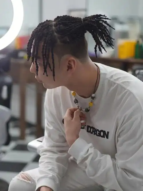 男士脏辫/男士扭博辫/美式理发/冰锥in西安|||头发长度6厘米就可以编