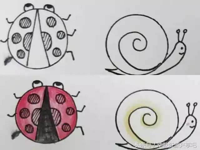 儿童万能圆形简笔画,爸妈和孩子一学就会!