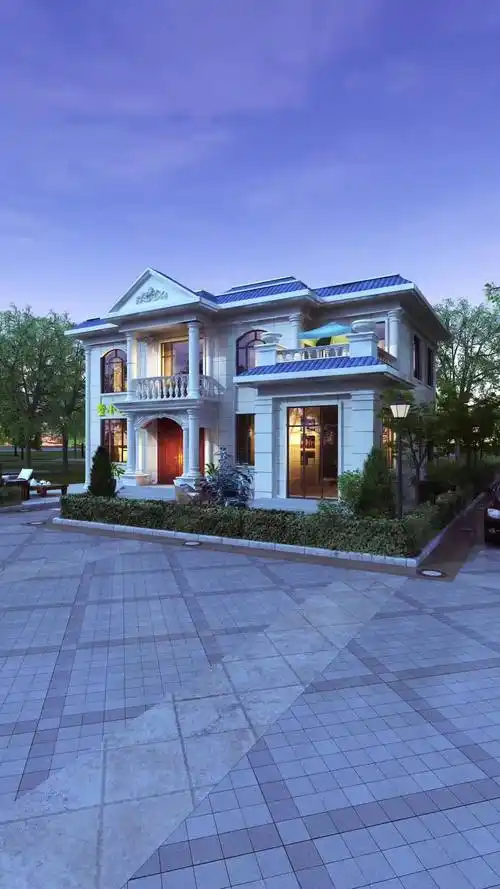 别墅设计图纸二层新农村自建欧式小洋楼