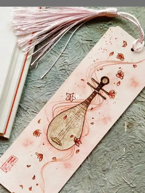 书签临摹手绘彩铅