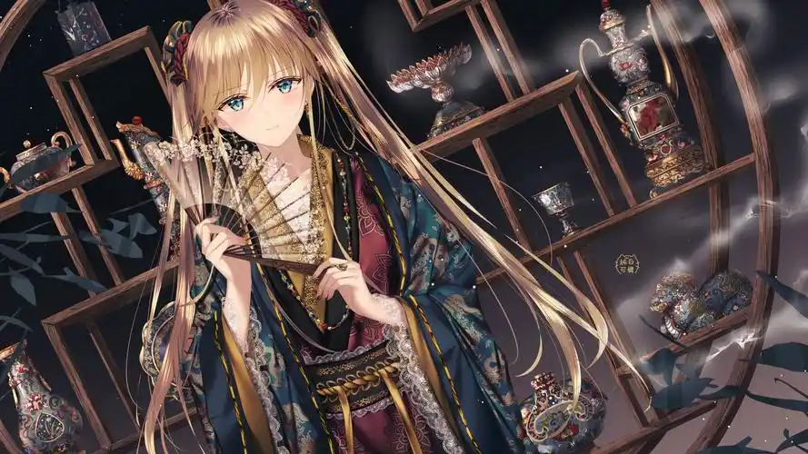 长发女子 中国风 古典 古董 艺术 收藏品 4k高清动漫壁纸壁纸