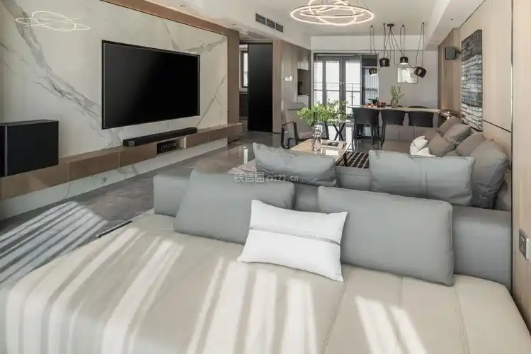 广州市现代风格132平米装修效果图案例_广州千方装饰装修设计案例