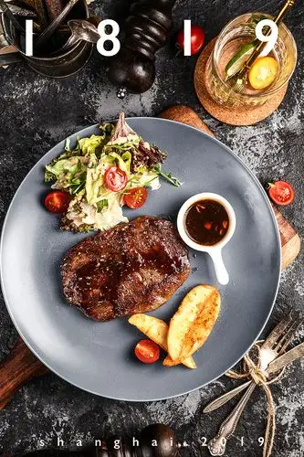 萨沙牛排沙拉西餐美食菜单ins风格拍摄