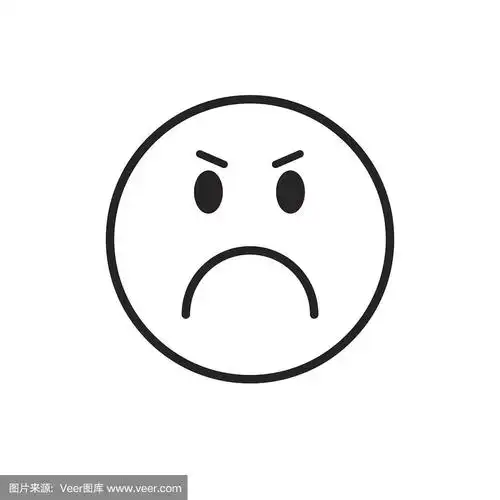 卡通脸愤怒的人情绪图标