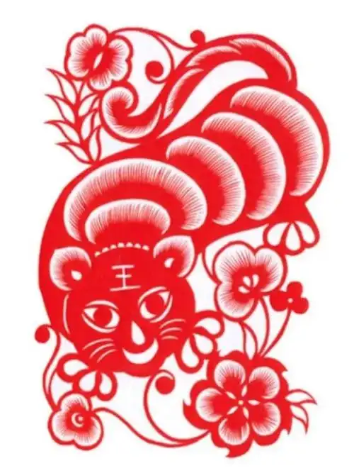 孙二林剪纸*十二生肖——虎