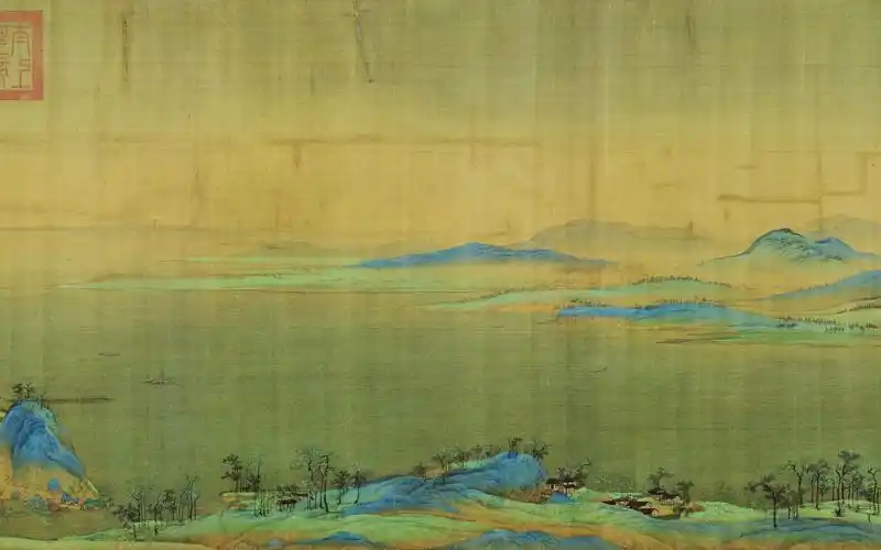 4k高清千里江山图鉴赏王希孟