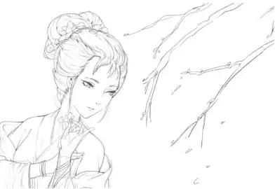 铅笔线描古风美人画法试试吗