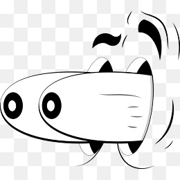 瞪眼的小狗png素材透明免抠图片装饰效果