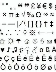 求26个英文字母的特殊符号?