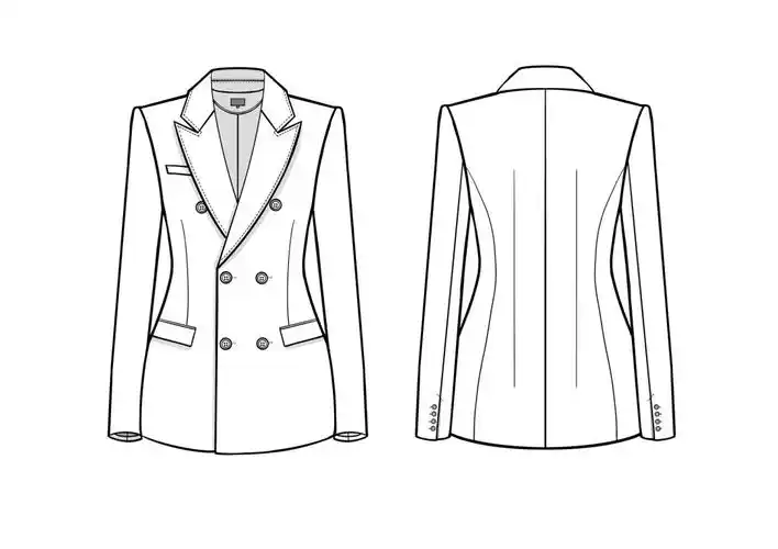 服装款式图  #西服  #手绘服装效果图  #时尚  #procreate绘画  #西装