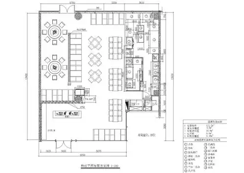 sketchup模型门头资料下载-150㎡左右餐厅施工图 附3d模型 附效果图