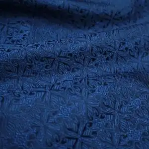 i藏蓝深蓝色碎花底纹织锦缎布料/中式丝绸缎子面c料/古装唐装2022