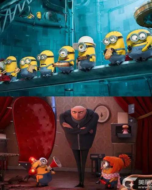 吉乐蝈小黄人亲子装一家三口母女装短袖神偷奶爸2t恤全家