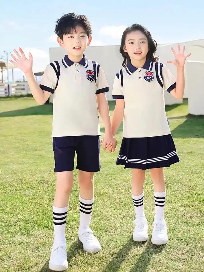 幼儿园园服夏款毕业季班服学院风套装小学生校服夏款毕业季班服学