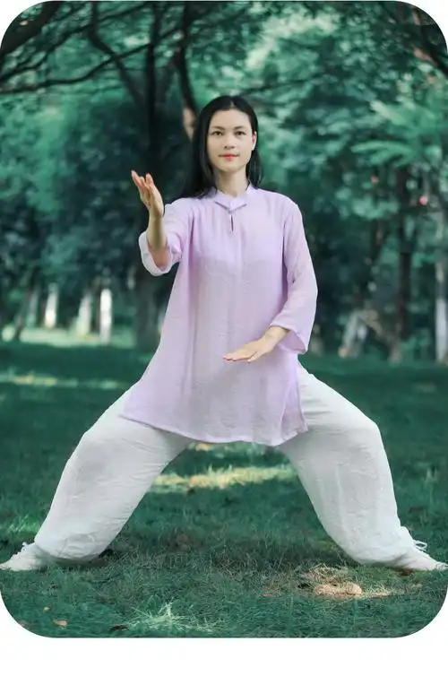 短袖陈家沟太极服女新款飘逸夏季改良服装太极拳练功服薄款高端修身款