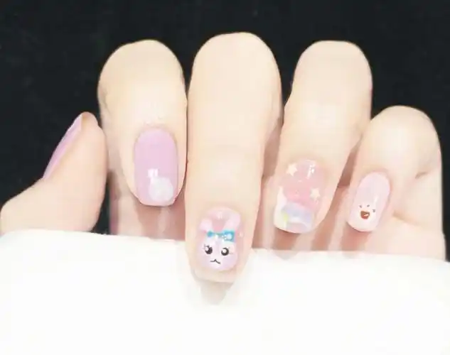 夏季手绘可爱美甲2021年新款式图