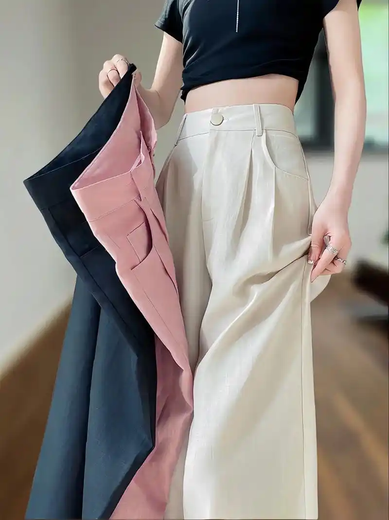 亚麻宽松休闲直筒阔腿裤来啦