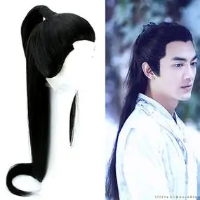 古装男士整顶假发套长发髻古风侠客书生cos男发影楼写真长发
