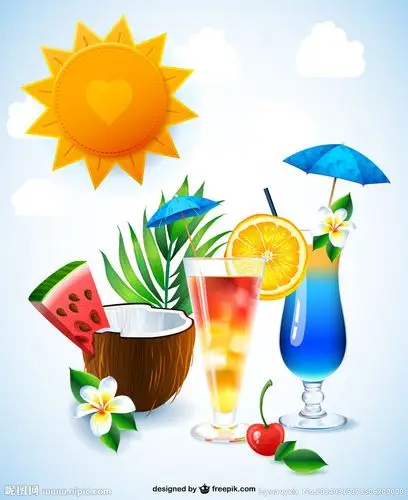夏日饮品图片[矢量图,ai]