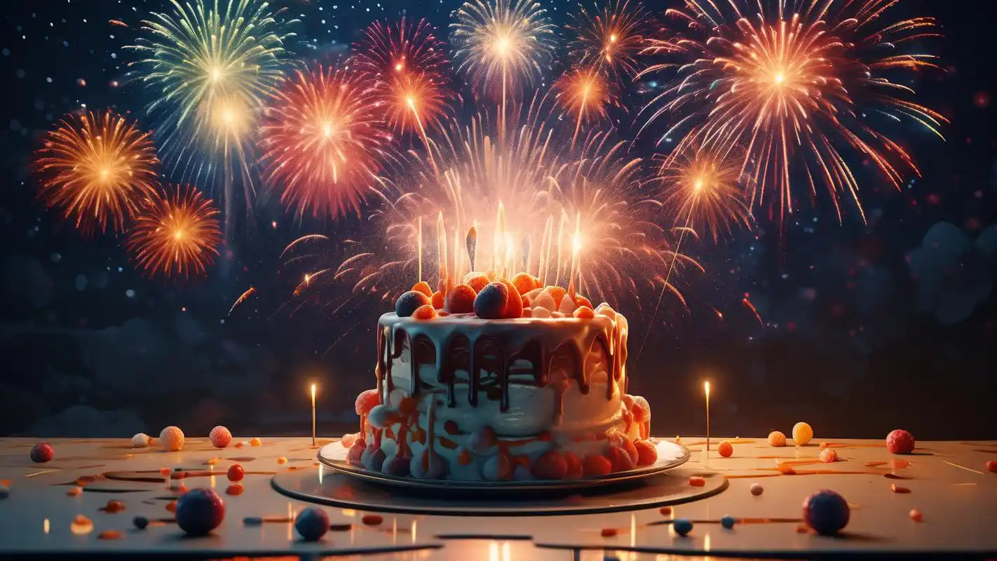 98超酷的生日电视投屏蛋糕背景图78 老铁们,生日派对想要更酷炫?