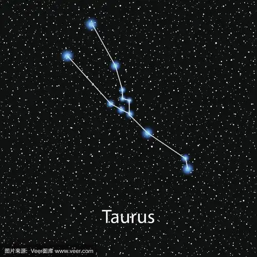 金牛座矢量黄道十二宫星座明亮的星星
