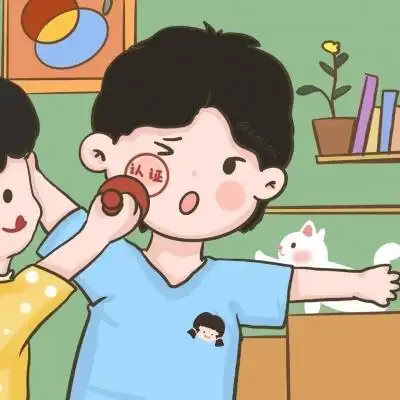 高清一左一右的可爱男女情侣头像卡通图片