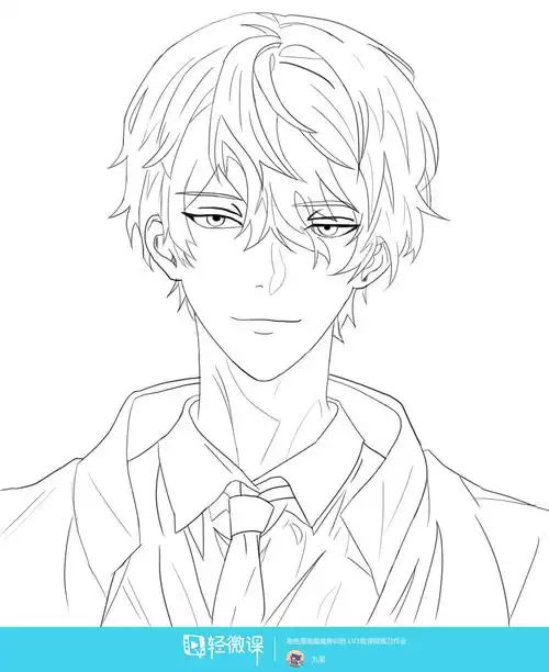 游戏原画入门培训课程之如何画性男头像的正面