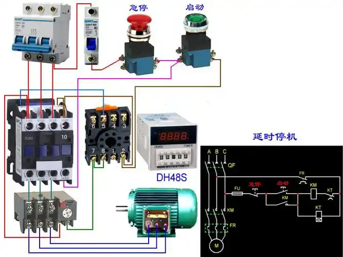 380vcjx22510交流接触器怎么接380v时间继电器_百度知道