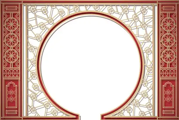 简约中国古风边框复古花纹素材