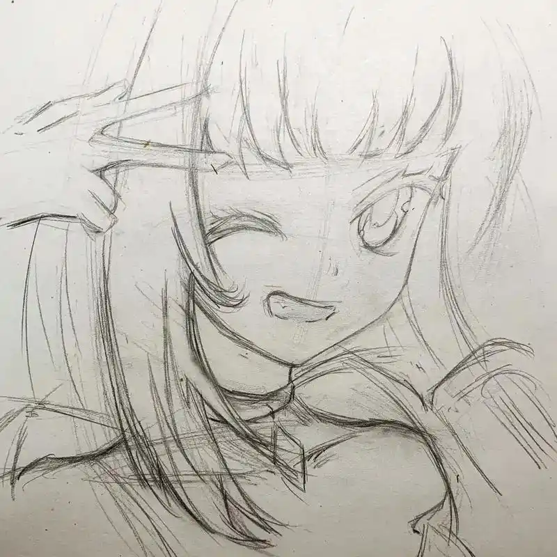 画渣日常 #手绘 #动漫手绘 #摸鱼 #临摹 #图文来了 - 抖音