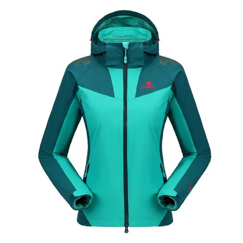 特卖骆驼户外冲锋衣女款防风防水两件套三合一可拆卸冲锋衣登山服