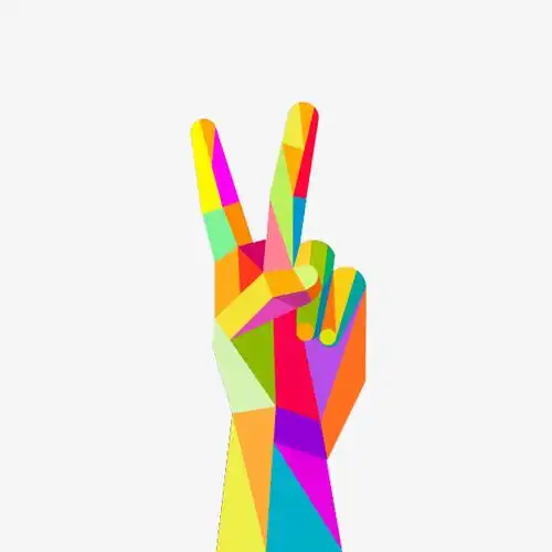 关键词 : 绚丽,彩色,耶,手势,创意