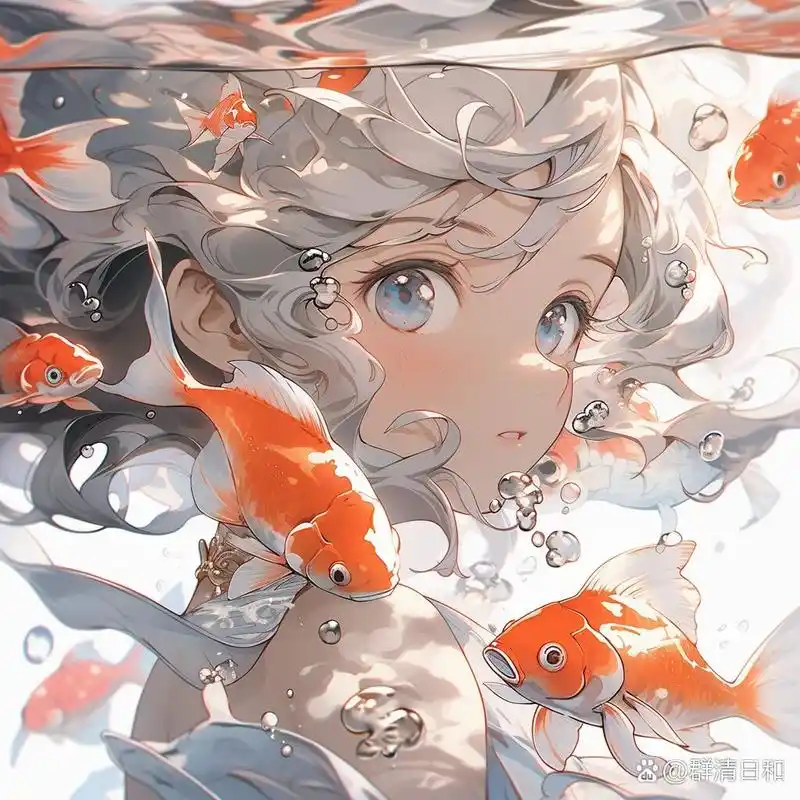 女生头像|金鱼阳光女孩