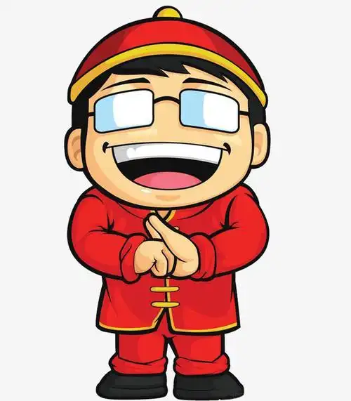 卡通男人开怀大笑免抠图