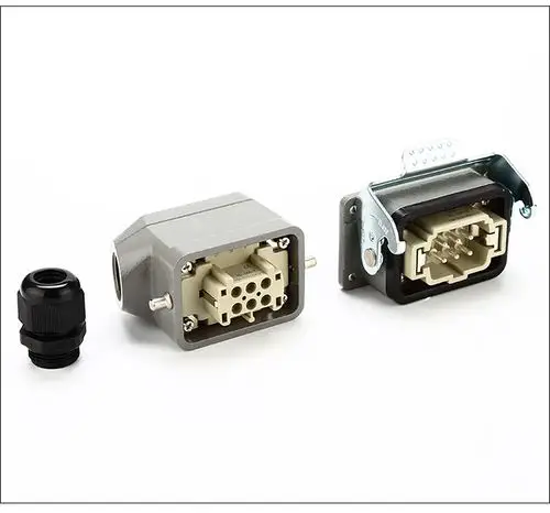矩形重载连接器 he006c接插件套件 防水航空插头插座工业连接器