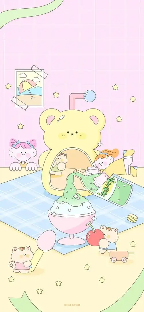 高清壁纸无水印#夏日可爱卡通小清新壁纸