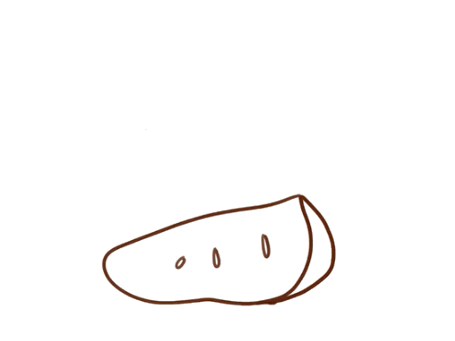 一个切开的苹果简笔画