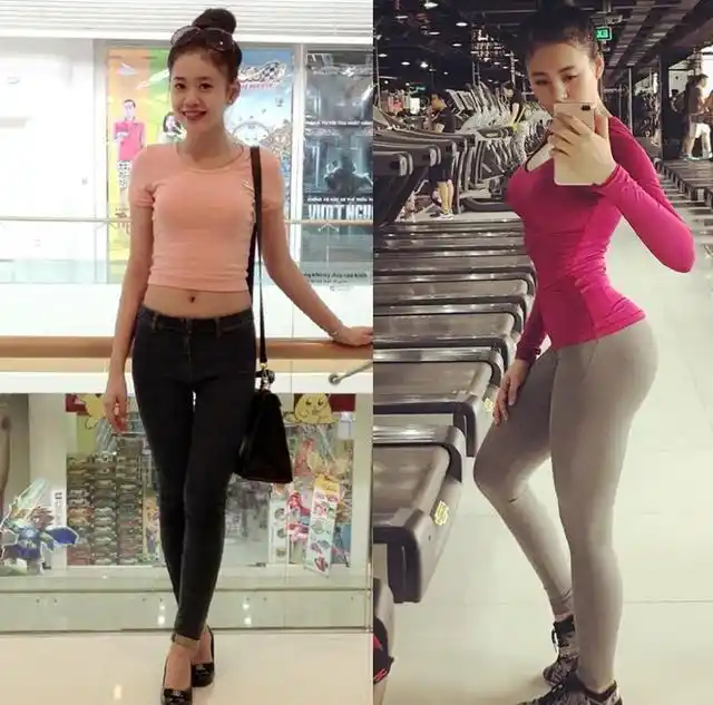 健身能提高颜值94年女孩晒10年对比图假小子成健身女神