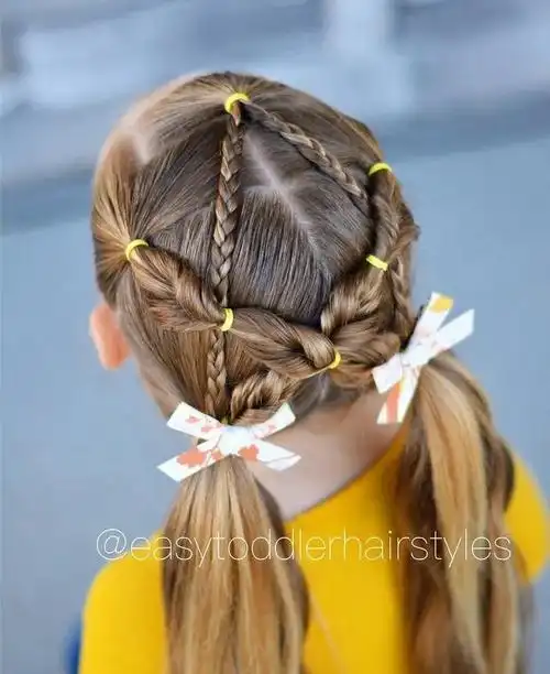 三岁小女孩头发怎么扎好看图片(最新款小女孩好看的辫子编发发型