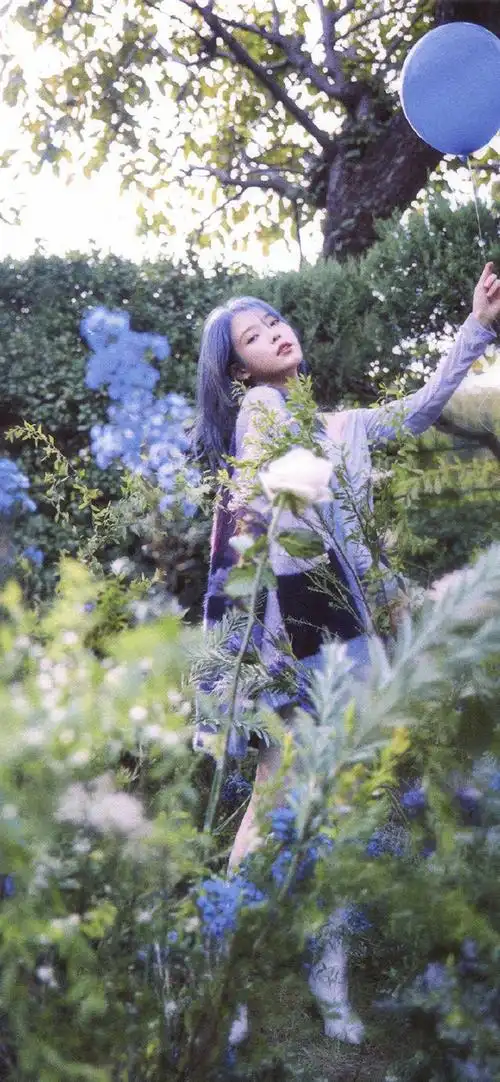 iu李知恩紫发甜美高清手机壁纸