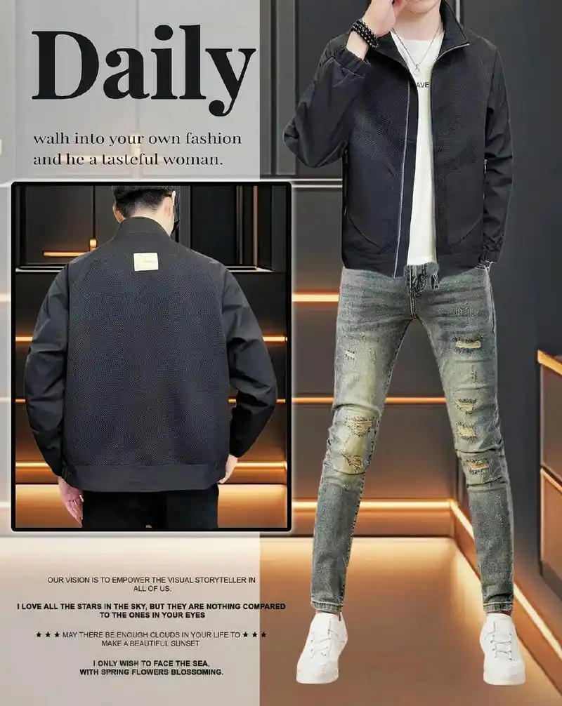 男士立领夹克外套