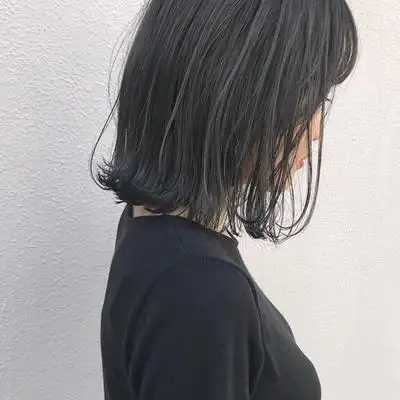 丽人 美发图库 深铅笔灰效果图 6296 女 几何 短发