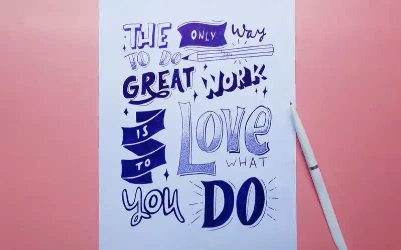 圆珠笔手绘 手帐英文字体设计