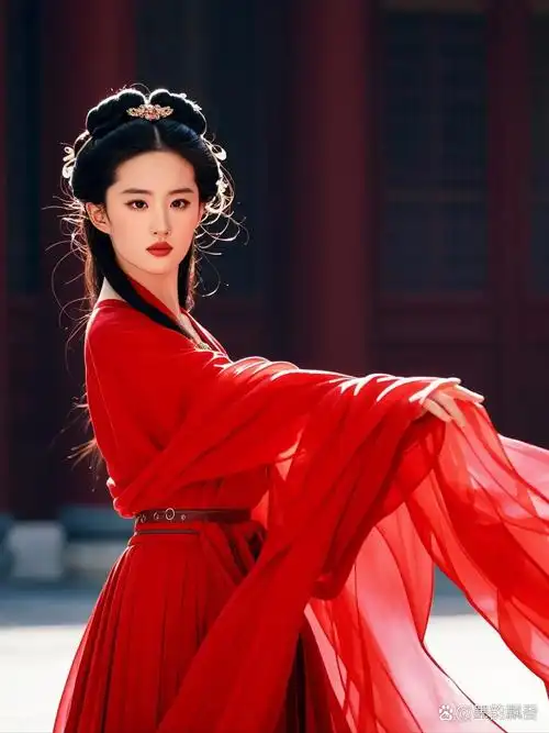 神仙姐姐刘亦菲, 美若天仙,一袭红衣,惊艳了时光.